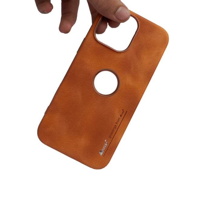 AYKIZ Designed Premium Vegan Leather Matt Finish Material Back Cover for IPhone 13 Pro Max(6.7 Inch)