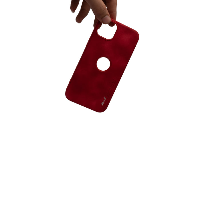 AYKIZ Designed Premium Vegan Leather Matt Finish Material Back Cover for IPhone 14