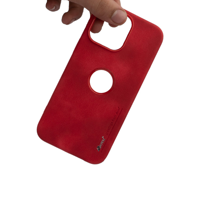AYKIZ Designed Premium Vegan Leather Matt Finish Material Back Cover for IPhone 13 Pro(6.1 Inch)