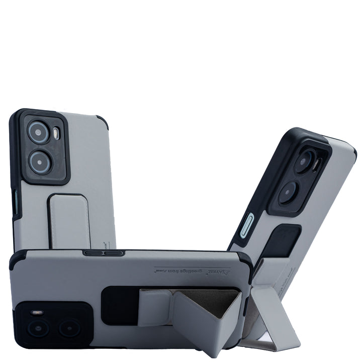 AYKIZ Designed For Oppo A57/A77 4G Magnetic Stand & Holder, Vertical & Horizontal Hand Strap Multi Kickstand,Finger Strap Back Cover