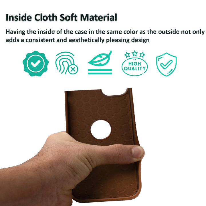 AYKIZ Designed Premium Vegan Leather Matt Finish Material Back Cover for IPhone 14