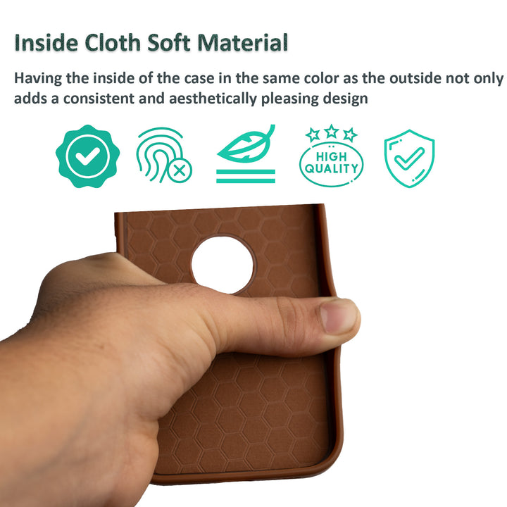 AYKIZ Designed Premium Vegan Leather Matt Finish Material Back Cover for IPhone 13 Pro(6.1 Inch)