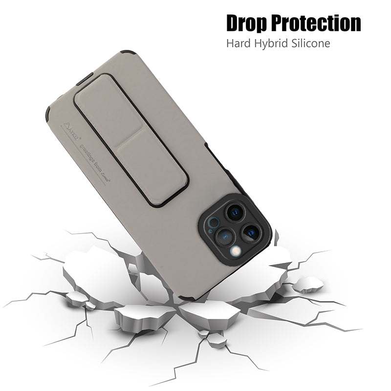 AYKIZ Designed Magnetic Stand & Holder,Vertical & Horizontal Hand Strap Multi Kickstand,Finger Strap Back Cover for IPhone 12 Pro (6.1 Inch)