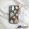 3D Bling Luxury Shiny Crystal Rhinestone Diamond Back Cover with Attractive keychain with Cutee toy car & attractive Key Chain for IPhone 12 (6.1 Inch)