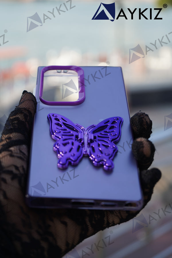 Stylish Matt Finish Butterfly Protective Case Back Cover for Techno