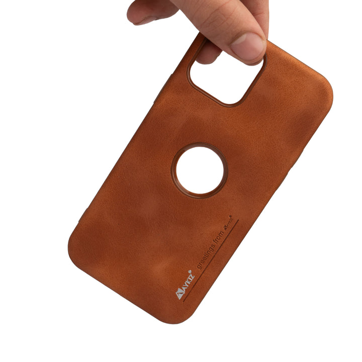 AYKIZ Designed Premium Vegan Leather Matt Finish Material Back Cover for IPhone X/Xs