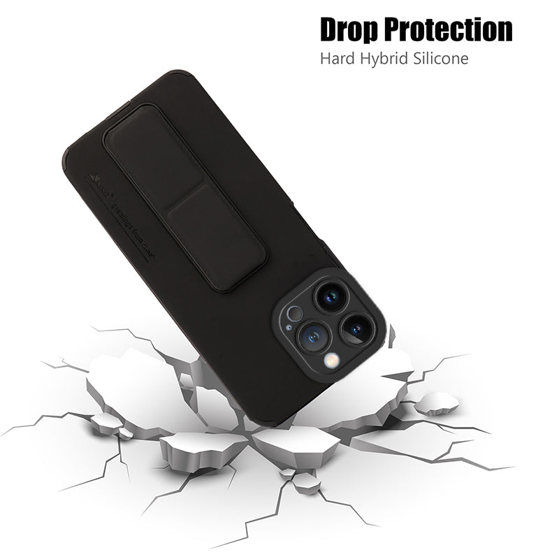 AYKIZ Designed Magnetic Stand & Holder,Vertical & Horizontal Hand Strap Multi Kickstand,Finger Strap Back Cover for IPhone 13 Pro (6.1 Inch)