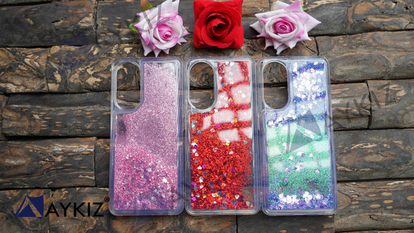 Star Glitter High Quality Phone Case Liquid Quicksand Glitter Sequin Protective Cover for Oppo