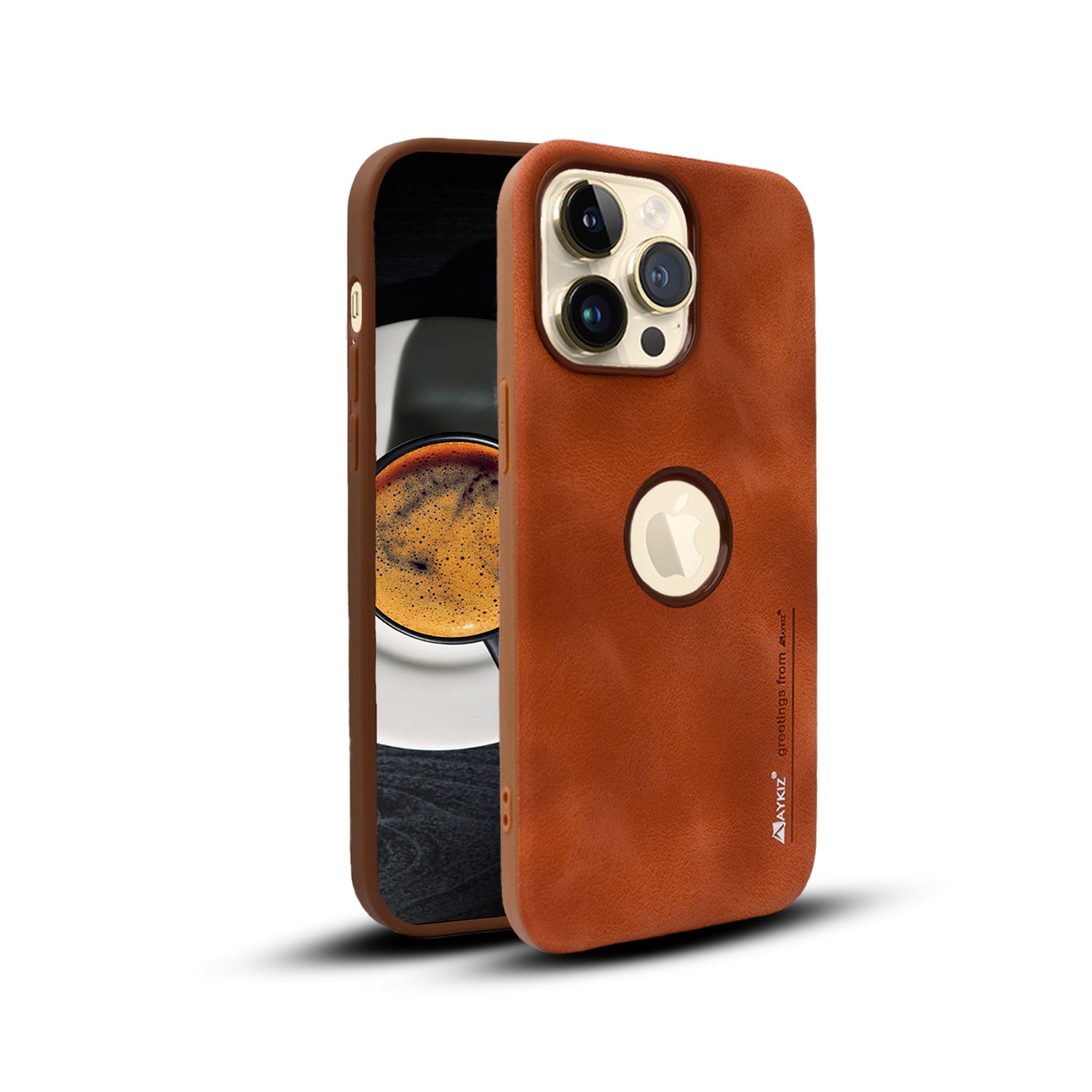 AYKIZ Designed Premium Vegan Leather Matt Finish Material Back Cover f