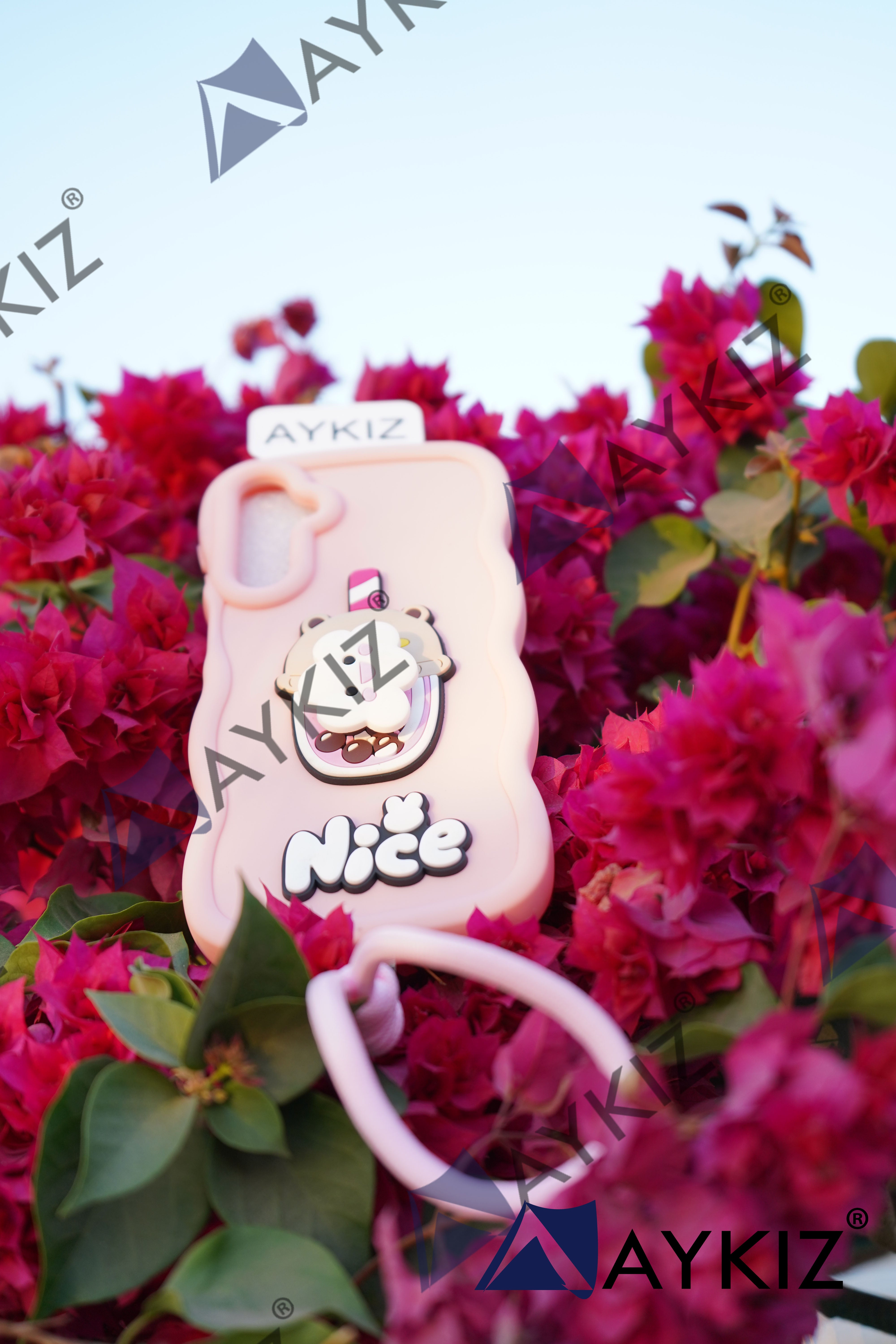 A Beautiful Spinning Sundae Icecream Design with Charm wrist Protective Back Cover for Realme