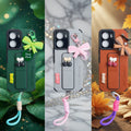 Hanging Cute Keychain Magnetic Stand & Finger Strap Back Cover for Vivo