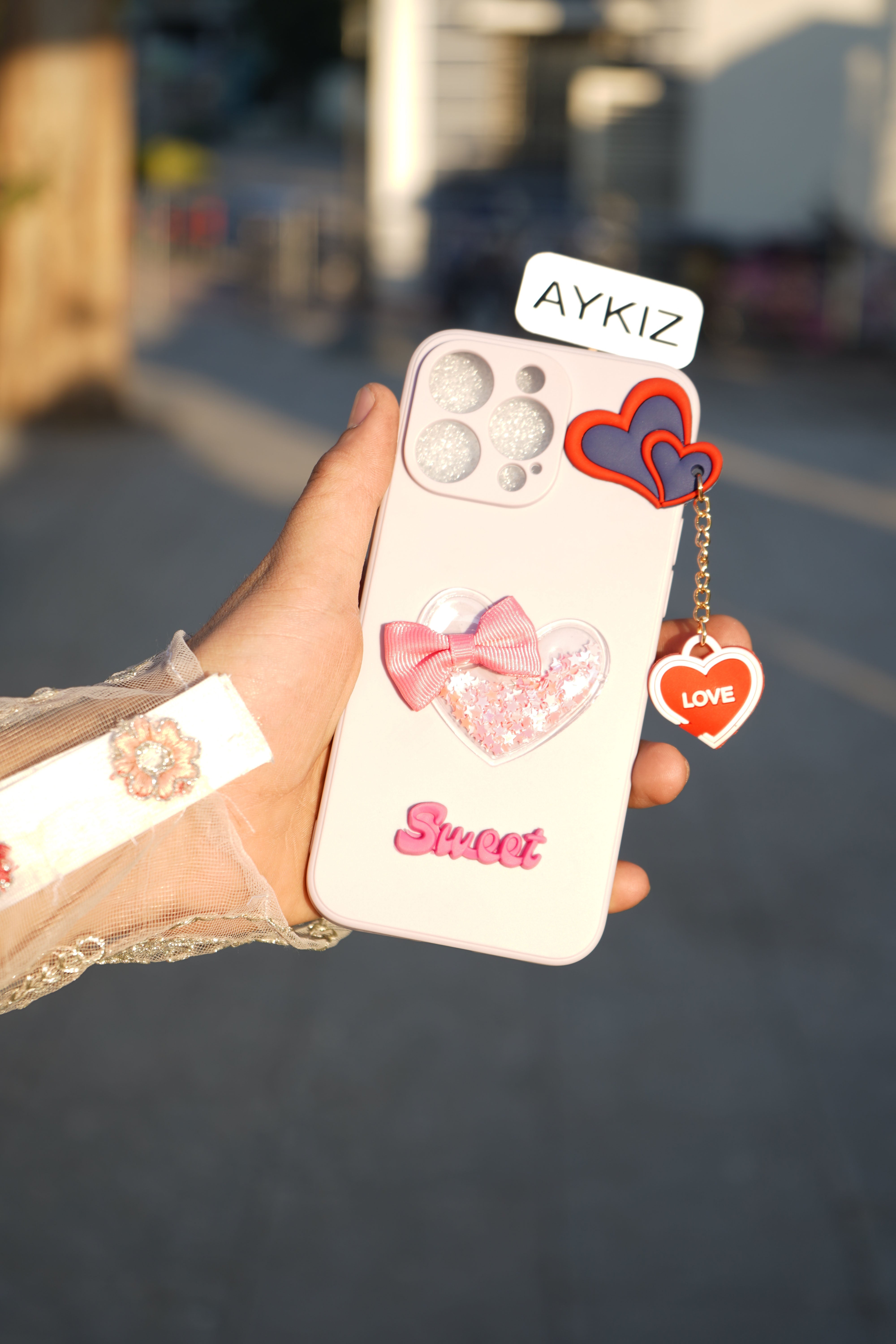 Soft Love Chain Back Case with Camera Protection with Inside Fabric Back Cover for Realme