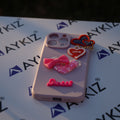 Soft Love Chain Back Case with Camera Protection with Inside Fabric Back Cover for Nokia C12