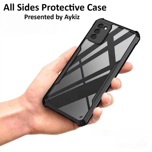 All four-sided drop protection case Black Colour for Samsung (Pack of 2)