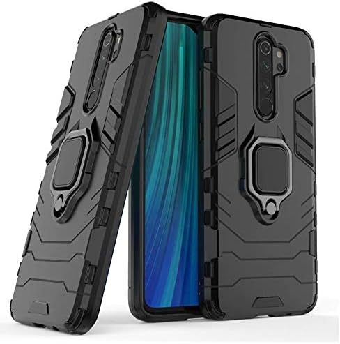 Aykiz Dual Layer Armor Defender Full Body Protective Back Case for Redmi Note 8 Pro Black