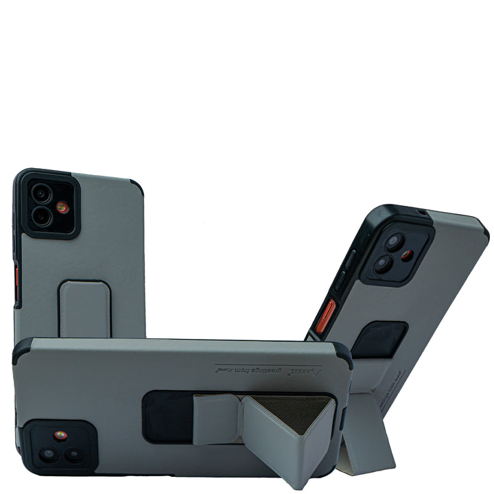 AYKIZ Designed For Samsung Galaxy A04/A04E Magnetic Stand Holder, Vertical Horizontal Hand Strap Multi Kickstand,Finger Strap Back Cover