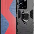 Aykiz Dual Layer Armor Defender Full Body Protective Vivo Y35 5G Back Case for Black