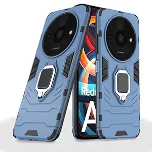 Aykiz Dual Layer Armor Defender Full Body Protective Back Case for Redmi A3X/A3 2024 Blue