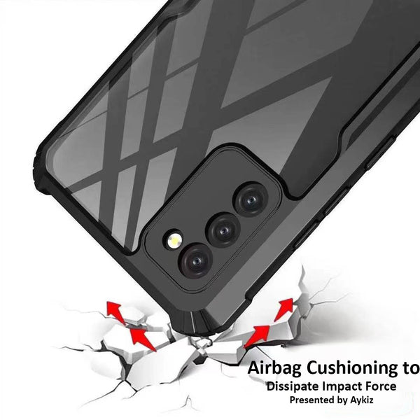 All four-sided drop protection case Black Colour for Techno