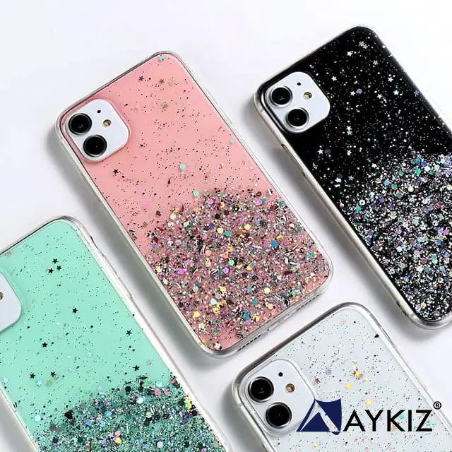 Soft Protective Glittery Sparkle Case for GIrls/Woman Profile Back Cover for Realme