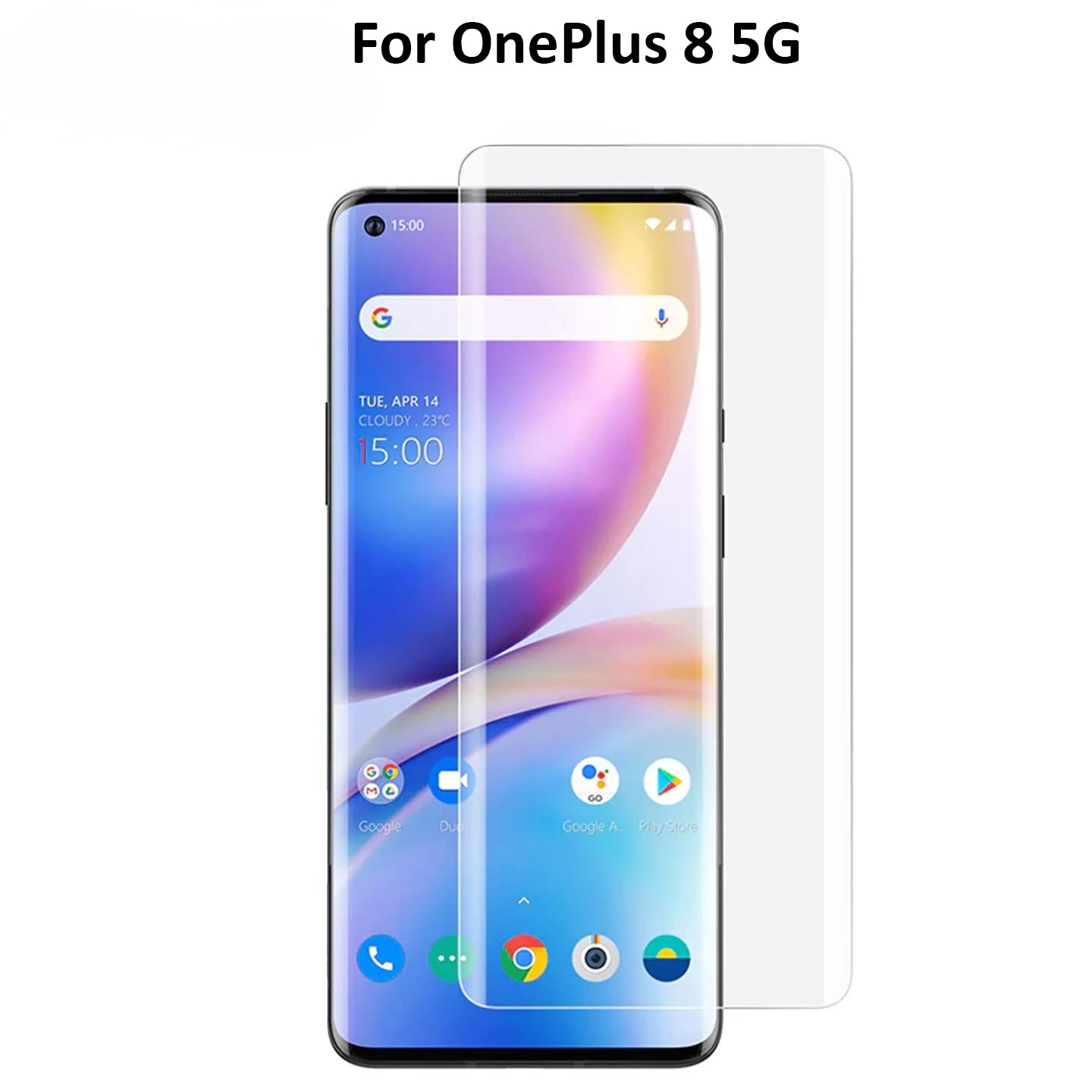 OnePlus 8 Ultimate Protection Specially Designed for Edge(Curved) Phone UV Glue Glass