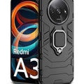 Aykiz Dual Layer Armor Defender Full Body Protective Back Case for Redmi A3X/A3 2024 Black
