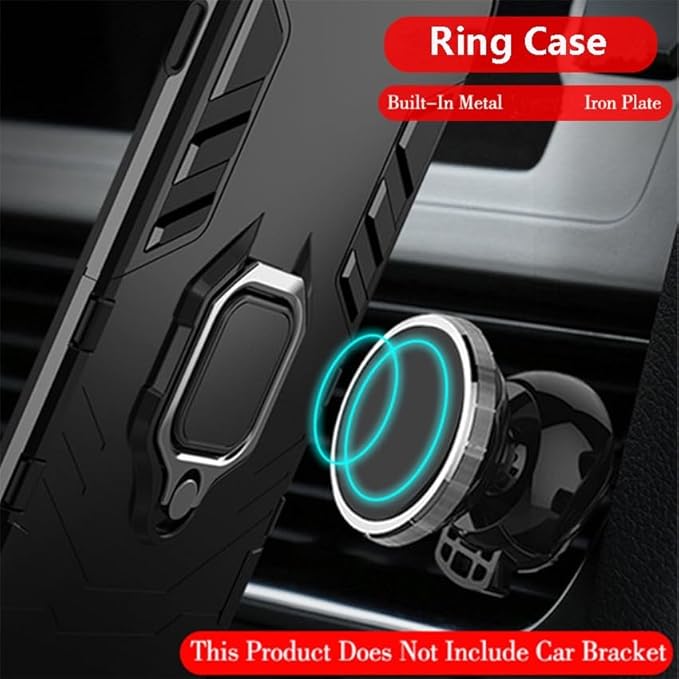 Aykiz Dual Layer Armor Defender Full Body Protective Vivo Y35 5G Back Case for Black