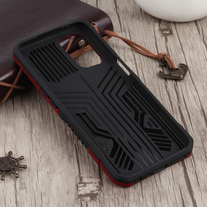 Shock-Absorption Dual Layer Hybrid Protective Easy Grip with Back Stand Case Cover for Vivo