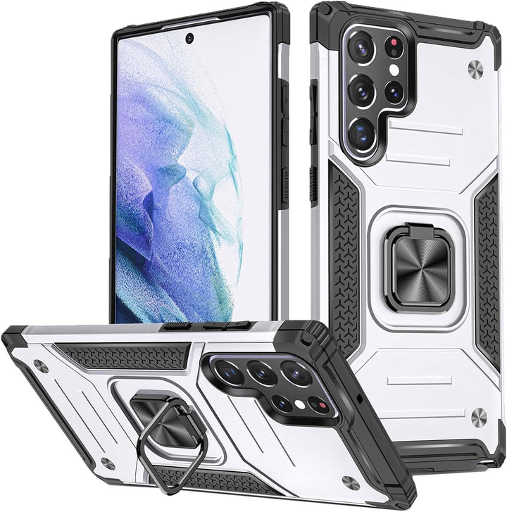 Military Grade Shockproof Phone Case With 360° Rotatable Stand Drop Protection Full Body