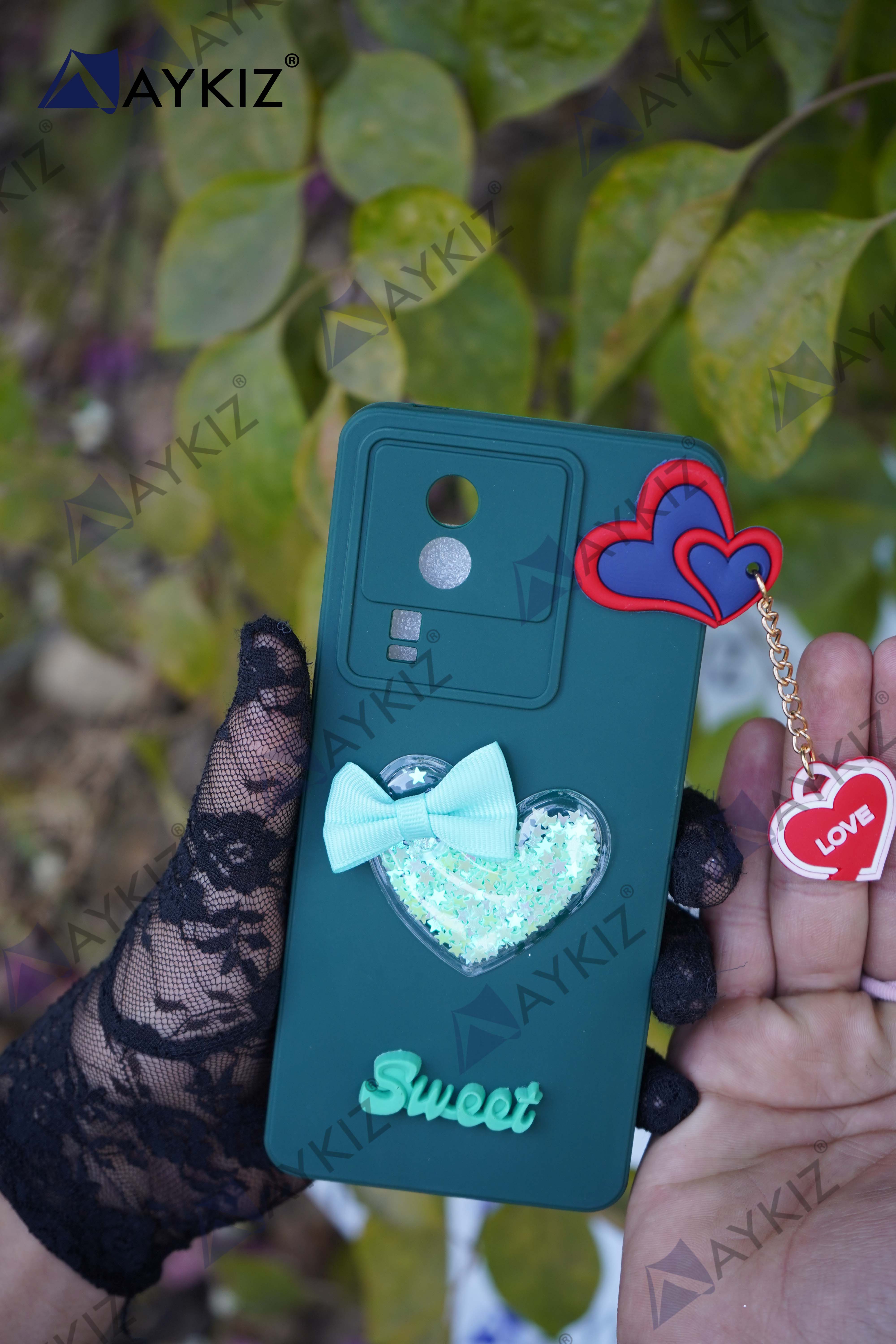 Soft Love Chain Back Case with Camera Protection with Inside Fabric Back Cover for Vivo
