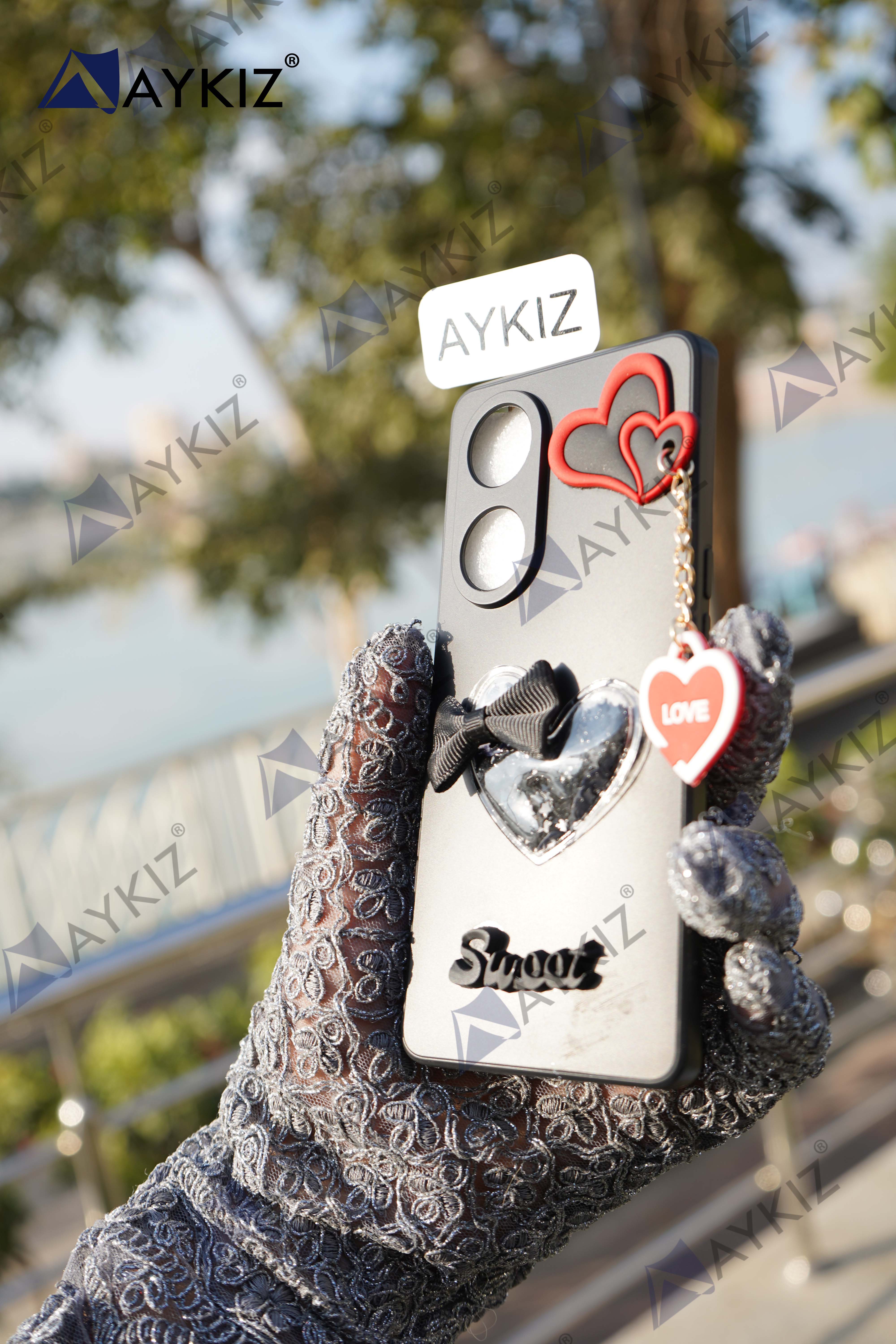 Soft Love Chain Back Case with Camera Protection with Inside Fabric Back Cover for IQOO