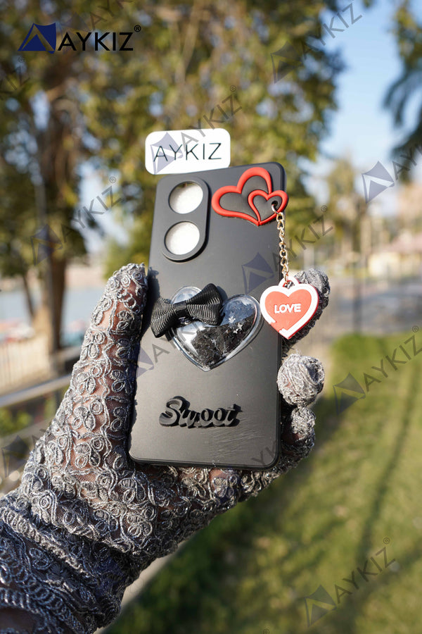 Soft Love Chain Back Case with Camera Protection with Inside Fabric Back Cover for Samsung