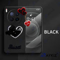 Aykiz Soft Heart Keychain Star Glitter Back Cover for Camon 40 Premier