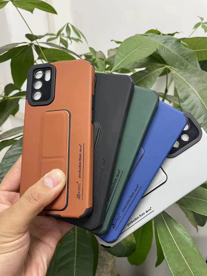 AYKIZ Designed Magnetic Stand Holder,Vertical Horizontal Hand Strap Multi Kickstand,Finger Strap Back Cover For IPhone Models