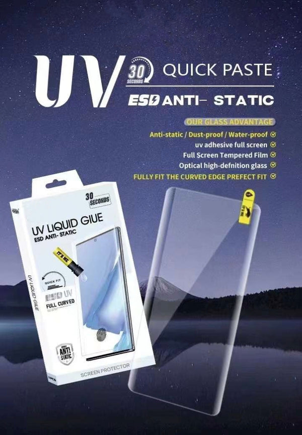 Ultimate Protection Specially Designed for Edge(Curved) Phone UV Glue Glass For Realme