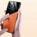 Premium Leather Texture Laminated Glass Back Case for Vivo – Professional & Stylish Protection