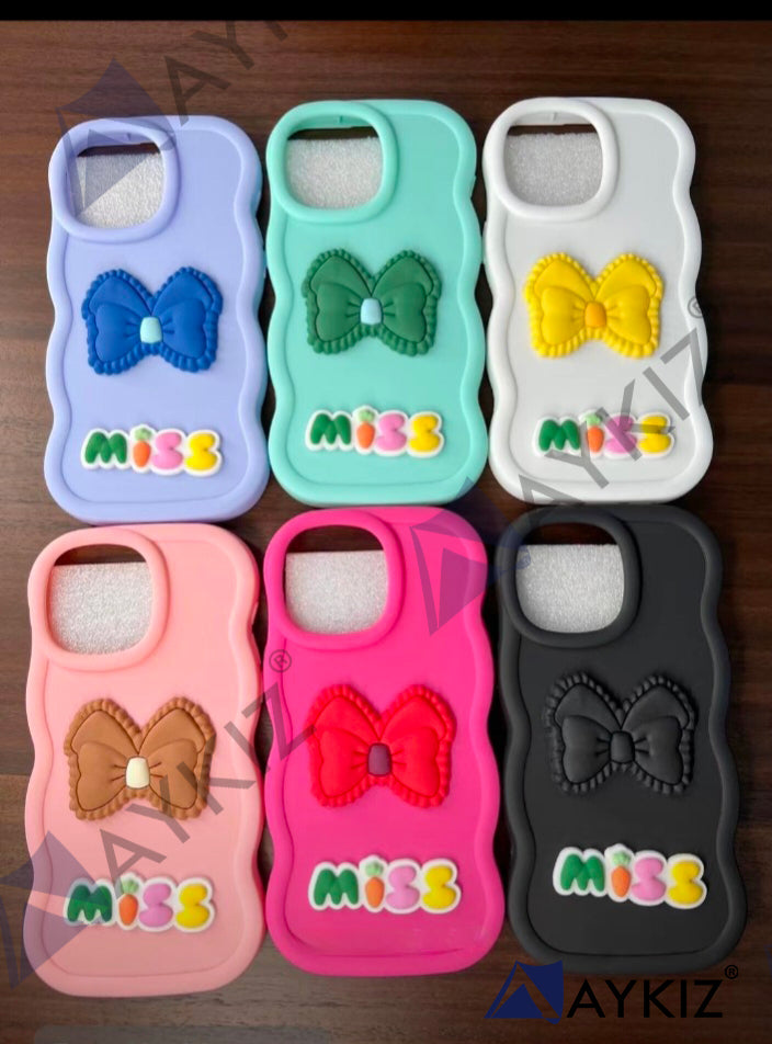 Bow Design Soft Silicone Curved Case Protective Back Cover for Xiaomi/Redmi