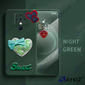 Aykiz Soft Heart Keychain Star Glitter Back Cover for Infinix Camon 16