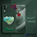 Aykiz Soft Heart Keychain Star Glitter Back Cover for Infinix Hot 12 Play
