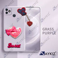 Aykiz Soft Heart Keychain Star Glitter Back Cover for Itel P36 Pro