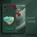Aykiz Soft Heart Keychain Star Glitter Back Cover for Infinix Note 11
