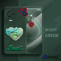 Aykiz Soft Heart Keychain Star Glitter Back Cover for Infinix Note 12 Pro 4G