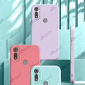 Aykiz Soft Matte Silicone Back Cover Inside Cloth with Camera Protection for Moto E6s 2020