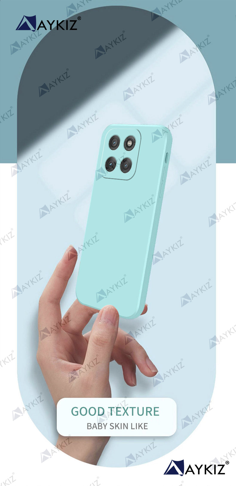 Aykiz Soft Matte Silicone Back Cover Inside Cloth with Camera Protection for Moto Edge 60 Pro