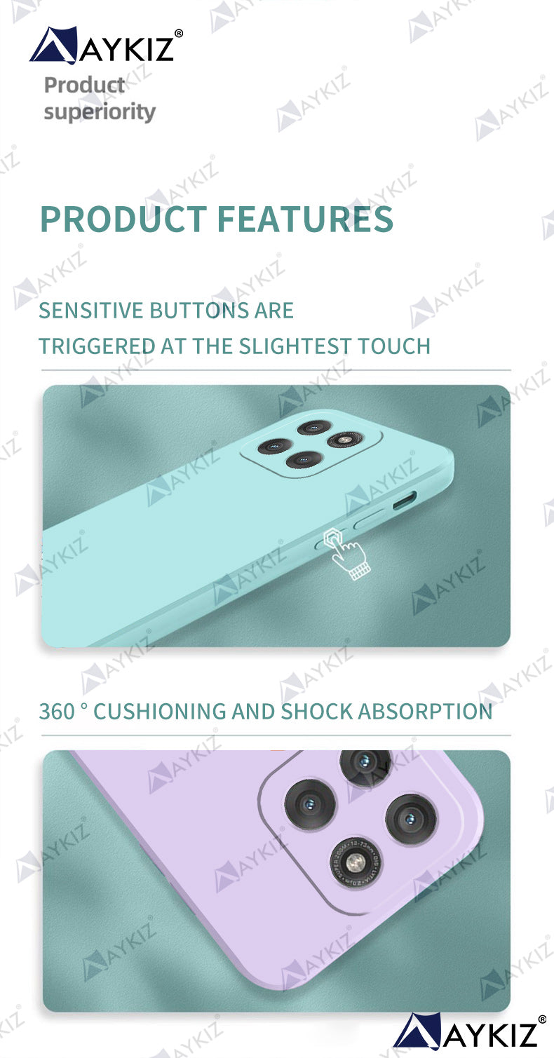Aykiz Soft Matte Silicone Back Cover Inside Cloth with Camera Protection for Moto Edge 60