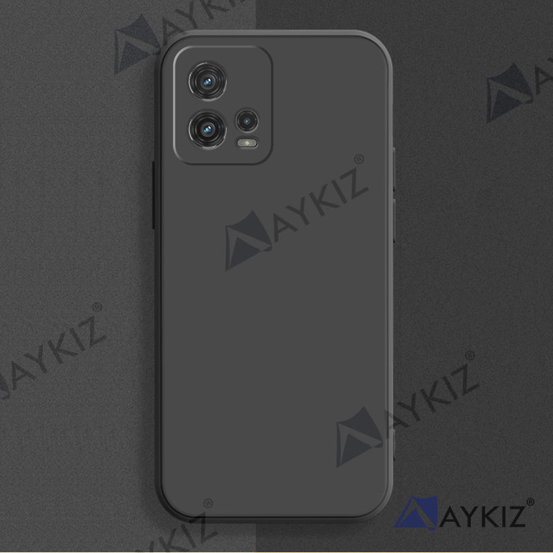 Aykiz Soft Matte Silicone Back Cover Inside Cloth with Camera Protection for Moto G72
