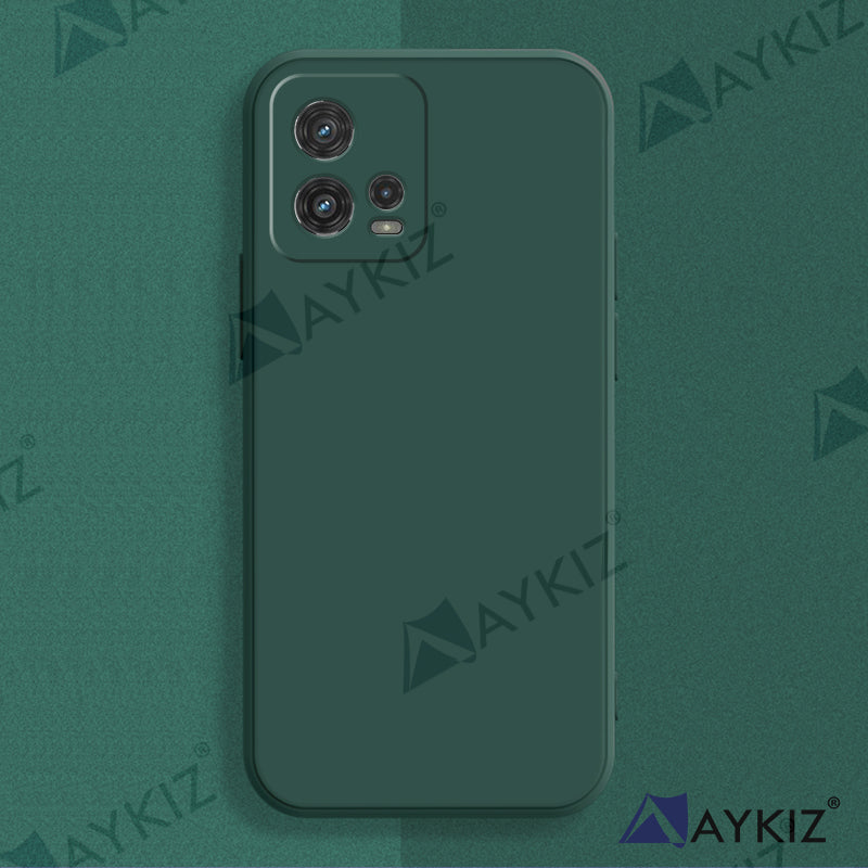 Aykiz Soft Matte Silicone Back Cover Inside Cloth with Camera Protection for Moto G72