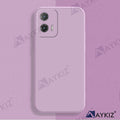 Aykiz Soft Matte Silicone Back Cover Inside Cloth with Camera Protection for Moto G73