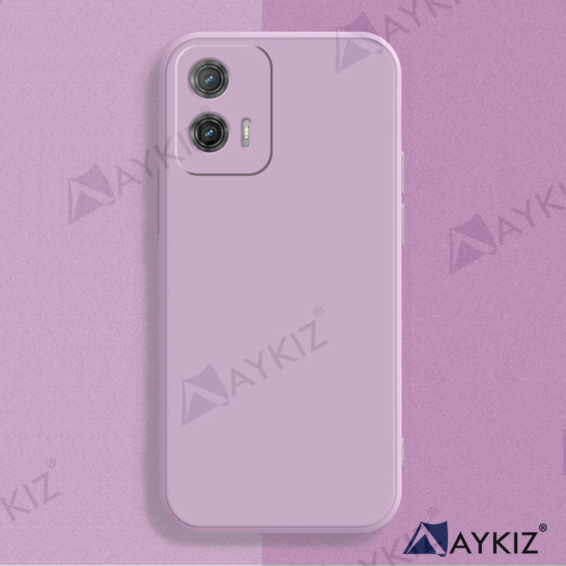 Aykiz Soft Matte Silicone Back Cover Inside Cloth with Camera Protection for Moto G73
