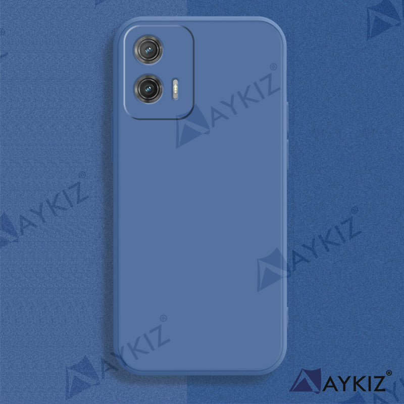 Aykiz Soft Matte Silicone Back Cover Inside Cloth with Camera Protection for Moto G73